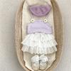 Traje de Tirantes para Niñas de 0-3 Años Verano Delgado Chaleco de Bebé Encaje Pastel Falda de Princesa Pantalones Conjunto de Dos Piezas