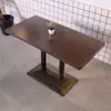 Juego de mesa y sillas retro en estilo industrial para bares, restaurantes occidentales, mesas de comedor para cafeterías, tiendas de té de leche, snack bars y restaurantes de barbacoa