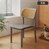 Silla de Plástico para Uso Doméstico, Silla de Comedor Engrosada para Restaurante, Cómoda para Estar Sentado Mucho Tiempo, Taburete Simple de Mimbre Comercial con Respaldo, Silla de Mimbre