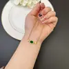 Colar de ouro de areia do Vietnã luxo leve alta qualidade imitação de esmeralda oval corrente clavicular feminina estilo europeu e americano joias resistentes à cor de longa duração
