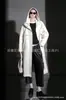 Chaqueta de Invierno de Longitud Media para Mujer Estilo Coreano con Capucha de Piel de Cabra Relleno de Ganso Casual Holgada Hasta la Rodilla Chaqueta de Plumas Caliente Tendencia Nuevo Estilo