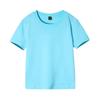 Playera Infantil de Color Puro con Logotipo Impreso Personalizado Uniforme de Clase para Estudiantes de Jardín de Niños y Primaria Cuello Redondo Manga Corta Camiseta Publicitaria Personalización de Ropa para Niños