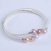 Pulseira de pérolas femininas estilo ins nicho pulseira de pérolas de água doce pulseira enrolada joias atacado