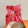 Scrunchie grande de estilo coreano dulce con pañuelo cuadrado, goma para el pelo de estilo casual para niñas, cuerda elástica para el pelo de alta gama