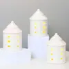 Casa Cerámica Alta Temperatura Estilo Americano Exportación Porcelana Pastoral Artesanía Adorno Estudio Entrada Hueco Mesita de Noche Luz Nocturna Atmósfera