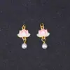 Colgante Auspicioso Tradicional de Loto con Goteo de Oro Pulsera de Cuerda Trenzada Hecha a Mano Accesorios de Joyería con Cuentas Adorno Colgante