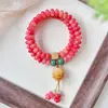 Nuevo Pulsera de Semilla de Ciruela Negra Estilo Chino Bodhi, Cuentas de Oración de Doble Círculo para Sostener en la Mano para Atraer Riqueza para Hombres y Mujeres, Pulsera Coleccionable