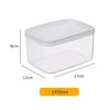 Caja de Plástico Transparente Engrosada con Tapa, Rectangular Especial para Refrigerador Refrigerada Sellada de Grado Alimenticio para Almacenamiento