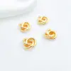 Retenção de Cor Forte Banhado a Ouro 18K14K Anel Torcido Arruela Anel Três em Um Espaçador Contas Acessórios para Pulseira Colar Brinco Pingente DIY