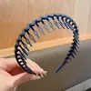 Faixa de Cabelo Preta Fosca com Dentes Antiderrapantes para Segurar Cabelos Quebrados, Faixa para Aplicar Máscaras Faciais, Lavar o Rosto, Grampo de Cabelo Masculino, Acessório de Cabelo