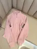 Jaqueta com Capuz de Lã Oreo Multicor Feminina Outono/Inverno Gola Alta Zíper Modelagem Justa Cardigã de Lã Dupla Face Top Quente