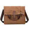 Bolso de Hombro de Lona Retro Bolso Cruzado para Hombre Gran Capacidad Bolso Casual para el Día a Día Mochila de Negocios Bolso Mensajero de Marca de Moda