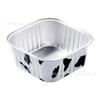 Tazón de Papel de Aluminio para Freidora de Aire, Taza de Aluminio Resistente a Altas Temperaturas, Molde Cuadrado de Papel de Aluminio Reutilizable para Hornear en Horno, Lonchera Cuadrada de Papel de Aluminio