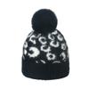 2026 Nuevo Gorro de Punto Otoño e Invierno Estilo Coreano Versátil Cálido Gorro de Piel de Visón con Pompón Gorro de Punto con Estampado de Leopardo para Mujer