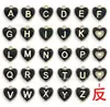 26 Letras Capitales Incrustadas con Diamantes en Inglés, Accesorios de Joyería de Aleación de Zinc K Blanco, Colgantes para Bricolaje, Pendientes, Pulseras, Colgantes