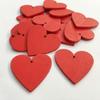 Parche de amor rojo de madera de alta calidad y bajo precio, colgante de madera pintado con amor, accesorios creativos hechos a mano para bricolaje
