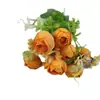 Flor de rosa de seda artificial haste única flor falsa flor artificial para casamento, casa, decoração de Dia dos Namorados, parede de decoração de buquê de alta qualidade