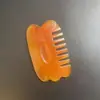 Pente Raspador de Cera de Abelha de Resina Cuidados com a Saúde Acupuntura Massagem Cabeça Massagem Raspador Preto