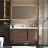 Fábrica directa de gabinetes de baño Yida Zhejiang color nogal oscuro gabinete para lavabo de baño al por mayor