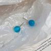Coreia do Sul Dongdaemun Bola Gota Azul Macaco Pequeno Mesmos Brincos de Ácido Acético Estilo Cravo Simples Nicho Brincos Brincos