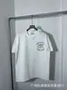 Camiseta Roja de Verano de Manga Corta con Logo Blanco de Casablanca, Marca de Moda Tendencia, Cuello Redondo, Estampado Minimalista, Redondo, Niche Casa