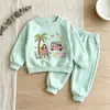 26 nuevos conjuntos casuales de dos piezas de ropa infantil de comercio exterior, sudadera de manga larga y pantalones de chándal, conjunto para bebé de niña