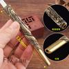 Boquilla para Cigarrillo de Cobre Retro para Hombre, Filtro para Cigarrillo Grueso, Portátil, Lavable, Boquilla para Cigarrillo Personalizada, Creativa, Flor en Relieve de Bestia Auspiciosa