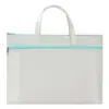 Bolsa de Arquivo Portátil de Camada Dupla A4 Tecido Oxford Zíper à Prova d'Água Grande Capacidade Bolsa para Transportar Livros de Estudantes Bolsa de Armazenamento de Materiais