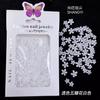 Nueva Resina para Uñas Artísticas Flor de Hielo Perforada Joyería Resina Color Cristal Flores de Cinco Pétalos Mezcladas con Celebridad de Internet Mismo Color Flores Perforadas