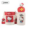 Taza al vacío serie Bear Star doble bebida para niños, termo de acero inoxidable Wak, boquilla de succión de silicona, taza de agua de oso fresa