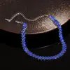 Collar Cruzado con Incrustaciones de Diamantes Brillantes, Diseño Sencillo de Nicho, Versátil para el Uso Diario, Collar de Lujo Ligero y de Alta Gama para Mujeres