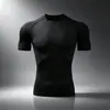 Camiseta Deportiva de Manga Corta para Hombre Ajustada de Secado Rápido Talla Europea Popular Comercio Exterior Transfronterizo Personalizada Top Deportivo para Correr Entrenamiento Fitness