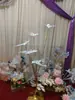 Novos adereços de casamento borboleta de ferro pássaro guia de estrada salão de casamento decoração de palco T layout de lâmpada de chão luminosa