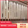Porta de correr de madeira maciça chinesa, porta de correr de liga de alumínio, parede divisória móvel sem trilho, tela dobrável pesada para hotel