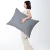 Lujo Accesible de Gama Alta Decoración de Cojín Gris Oscuro y Claro Lino Almohada Modelo Minimalista Moderno Escandinavo Sala de Exposición Oficina de Ventas Almohada Lumbar