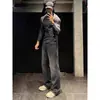 Jeans Retro Americanos de Pierna Ancha para Hombres y Mujeres, Otoño/Invierno 2026, Cintura Alta, Adelgazantes, Caída Suelta, Estilo Relajado, Pantalones de Largo Hasta el Suelo