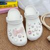 Accesorios para Zapatos Croc Flor para Zapatos Hebilla para Zapatos DIY Lujo Diamante Rosa Lazo Decoración de Perlas Removible Adaptable Venta al por Mayor
