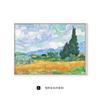 Pintura Decorativa de Paisaje Fresco Escandinavo de Verano Escondida en el Campo de Trigo Pintura Colgante Abstracta de Van Gogh Mural Sanador Verde