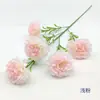 5 claveles artificiales, tallo único, flores artificiales, claveles, flores elegantes, decoración de sala de estar, arreglo floral, arte floral artificial