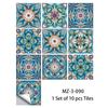 10 piezas de azulejos Mandala simulación azulejo esmerilado pegatinas autoadhesivas resistentes al desgaste antideslizantes impermeables renovación del hogar pegatinas para suelo