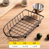 Louça Criativa Estilo Americano Cesto de Ferro para Lanches Cesto para Batatas Fritas Cesto Redondo para Batatas Fritas Cesto para Dim Sum Frango Frito Cesto para Pão Snacks Novo Estilo