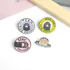 Broche Série de Gatos Desenho Animado Criativo Transfronteiriço Personalizado Gato Geométrico Fofo Emblema Metálico