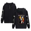 Cross-border Nova animação periférica secundária Death Bleach Kurosaki Yihu jaqueta de moletom com zíper estampado para homens
