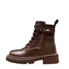 Populares botas Martin para mujer 2023 nuevas botas de felpa con suela gruesa para otoño e invierno para personas menudas, estilo británico botas de tobillo para motocicleta que aumentan la altura