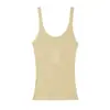 Nueva ropa de verano para mujer estilo europeo y americano, versátil para ir al trabajo, con un top tipo camisola fino de tirantes y caída.