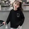 Camiseta de Manga Larga para Niños, Ropa Nueva de Primavera, Camiseta Básica Blanca para Niñas, Algodón Puro, Prenda Interior Holgada para Niños Medianos y Grandes, Top de Cuello Redondo