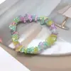 Pulseiras Coloridas Personalizadas de Pedra Natural, Pulseiras Coloridas Assimétricas Feitas à Mão, Pulseiras Modernas e Simples para Mulheres