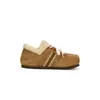 Pan de Castañas Lan Guan~ Cordones de Flamenco Cálidos con Aumento Interno de Altura Lana Integrada Zapatos Birkenstock para Mujer, Zapatos de Entrenamiento Alemanes