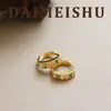 Qingdao DAMEISHU Moda Exquisito Versátil Colorido Circonita Aretes Pendientes Lujo Ligero Sensación de Alta Gama Joyería para Orejas En Stock Al Por Mayor