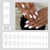 Arte de Uñas Francés Blanco Puro Simple Clásico Combinable para Todo Sin Fecha Temperamento Uñas Postizas Blanco Puro Luz de Luna Europea y Americana